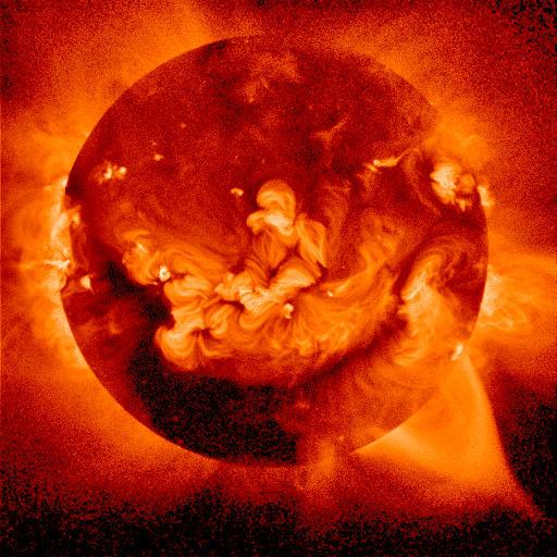 sample picture of a solar storm