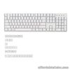 Mechanical Keyboard 132 Keys Cherry Profile DYE-Sub Japanese PBT White Keycap