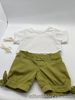 Build A Bear White T Shirt, Olive Pants With Ties And Ear Bows