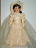 Babe Bru Bride Doll From Franklin Heirloom Hand Painted Face Beautiful Gown 57c
