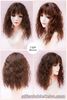 Synthetic Kinky Curly Clip in Flat Bang Topper Hairpiece Cover Loss Hair 18inch