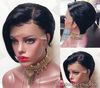 8A Human Hair Pixie Cut Pre Plucked 13X6 Lace Front Wigs For Woman Brazilian