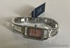 ANNE KLEIN PINK FACE CRYSTALS ACCENTED SILVER-TONE BRACELET WATCH $85 SALE