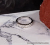 SALE‼️ .90 CTW Diamond Half Eternity Ring 14k White Gold HE364 sep