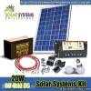 20W Off Grid DC Solar System Kits
