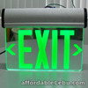 Thermoplastic Emergency Exit Sign Green light