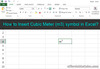 Picture of How to Insert Cubic Meter (m3) symbol in Excel?