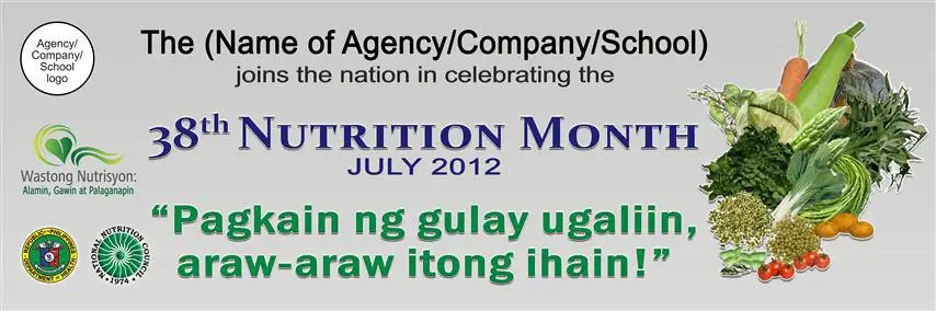 Essay on nutrition month 2012
