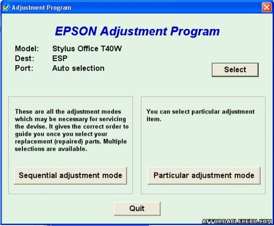 Picture of How to Reset Epson T40W Printer