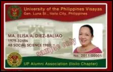 Picture of UPV (University of the Philippines Visayas) Alumni ID is now available