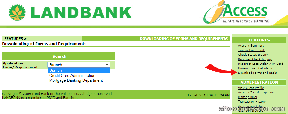 LBPIAccess Download Forms and Requirements for Credit Card and Loan Application 