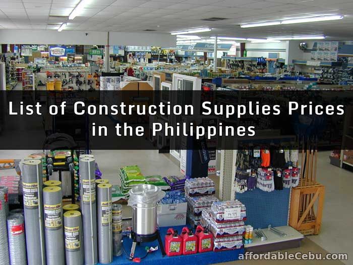 List of Construction Supplies Prices in Philippines