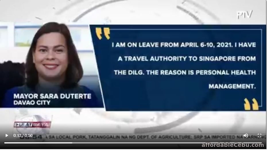 Sarah Duterte health issues