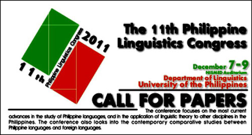 11th Philippine Linguistics Congress (PLC) 2011