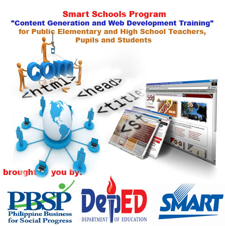 Smart Schools Program "Content Generation and Web Development Training" for Public Elementary and High School Teachers, Pupils and Students