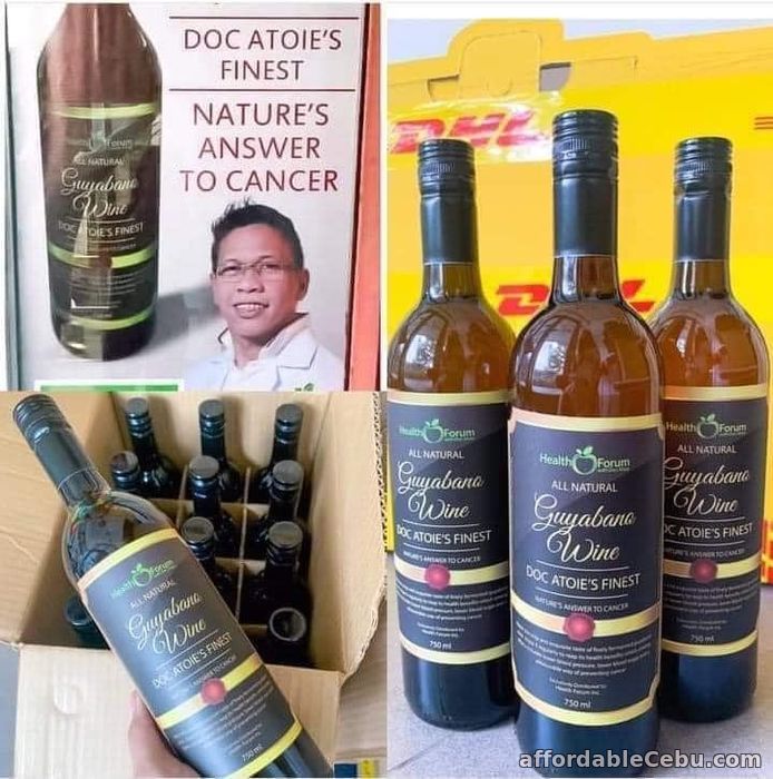 4th picture of Doc Atoie's Guyabano Wine (750ML) Available at Zynergia Mandaue City Cebu  Wellness Center Announcement in Cebu, Philippines