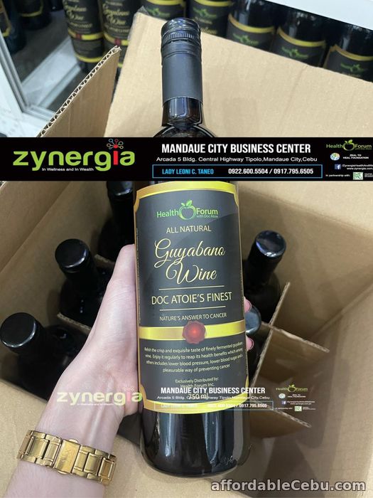 1st picture of Doc Atoie's Guyabano Wine (750ML) Available at Zynergia Mandaue City Cebu  Wellness Center Announcement in Cebu, Philippines