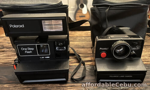 1st picture of Lot of 2 POLAROID LAND CAMERAS:  Pronto! & ONE STEP FLASH Untested Both W/cases For Sale in Cebu, Philippines