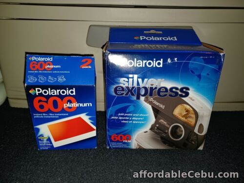 1st picture of Vintage Polaroid Silver Instant 600 Film Camera Shutter & Flash 2 pack film box For Sale in Cebu, Philippines