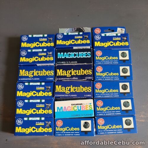 1st picture of 18 BOXES Magicubes Vintage Camera Flash Bulbs 54 Cubes / 216 Flashes Total NOS For Sale in Cebu, Philippines
