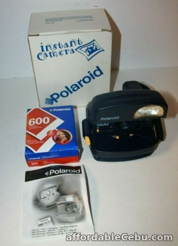 1st picture of Vintage Polaroid 600 Instant Film Camera with Strap and 20 pack of unused film For Sale in Cebu, Philippines