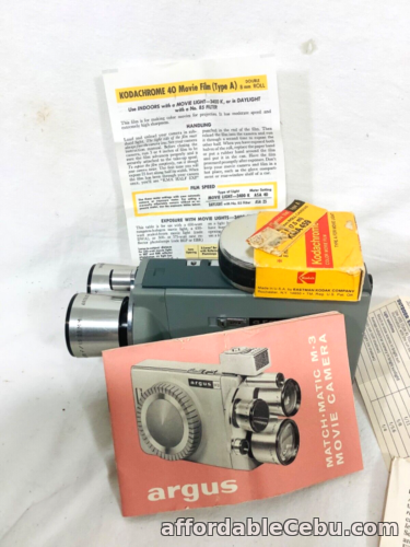 1st picture of ARGUS M3 Vintage Film Movie Camera 3 TURRET LENS, owner manual, FILM, CASE. For Sale in Cebu, Philippines