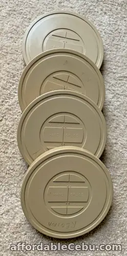 1st picture of Four 1960s - 70s Vintage 8MM 5" PLASTIC MOVIE FILM Cases & Reels For Sale in Cebu, Philippines