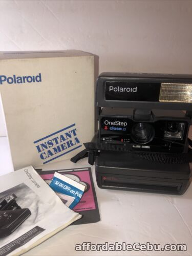 1st picture of VTG Polaroid One Step Close-Up 600 Instant Film Camera With Strap Box Manual For Sale in Cebu, Philippines
