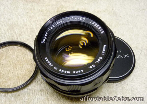 1st picture of MINTY Vintage Asahi Pentax 50mm f/1.4 Super-TAKUMAR M42 Screw Mount Lens w/ Caps For Sale in Cebu, Philippines