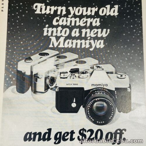 1st picture of 1976 Mamiya Camera Bell Howell Ad Advertising Advertisement Information Vintage For Sale in Cebu, Philippines
