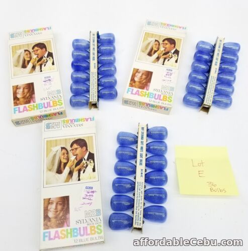 1st picture of Sylvania Flashbulbs Blue Dot M2B Blue Bulbs Vintage Wedding Photo 3 Boxes 36 tot For Sale in Cebu, Philippines