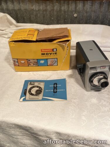 1st picture of Vintage Kodak Brownie 8 Movie Camera F/2.7 Box And Instructions Untested Display For Sale in Cebu, Philippines