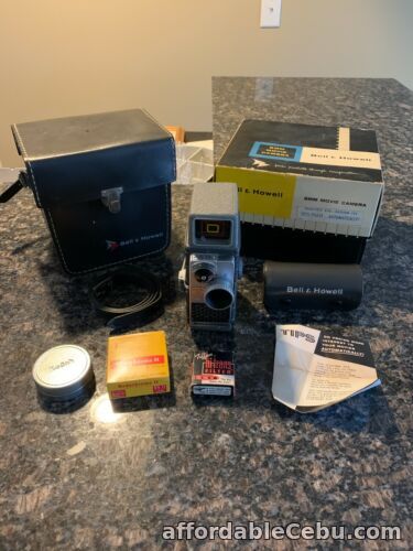 1st picture of Vintage Bell & Howell 10mm f/1.9 Electric Eye Movie Camera with Box, Case, &More For Sale in Cebu, Philippines
