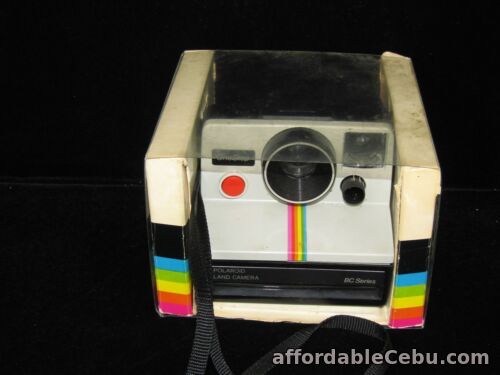 1st picture of Vintage Polaroid BC Series One Step Rainbow Stripe Instant Land Camera W Box For Sale in Cebu, Philippines