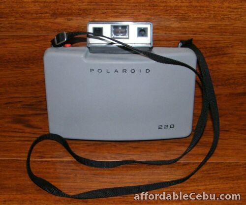 1st picture of Vintage Polaroid Automatic 220 Folding Instant Land Camera w/ Flash & Strap For Sale in Cebu, Philippines