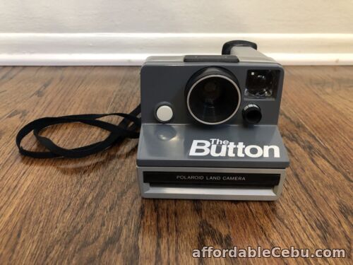 1st picture of Polaroid Land Camera THE BUTTON Gray With Strap SX-70 Instant Film Warranty For Sale in Cebu, Philippines