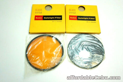1st picture of 2 VINTAGE NEW OLD STOCK KODAK SAFELITE FILTERS GLASS 5 1/2" DIAMETER OO & 0A For Sale in Cebu, Philippines