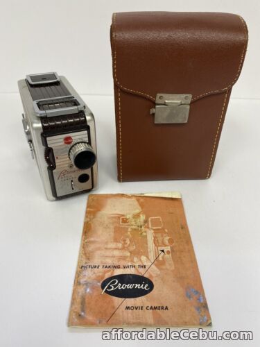 1st picture of KODAK BROWNIE 8mm Vintage Movie Camera Cine Ektanon f/2.7 13mm w/ Case & Manual For Sale in Cebu, Philippines