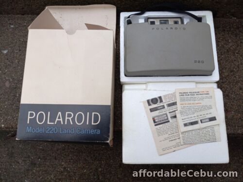 1st picture of Vintage Polaroid Land Camera Automatic 220 With Strap Untested Film 105 in box For Sale in Cebu, Philippines