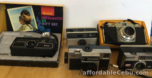 1st picture of 5 Vintage Camera Bundle Kodak Instamatic 44 300,Pony IV,Keystone 125,Sears 126X, For Sale in Cebu, Philippines