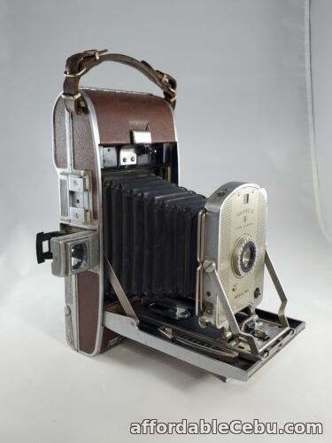 1st picture of VINTAGE POLAROID LAND CAMERA MODEL 95A WITH FLASH CHROME & LEATHER CASE For Sale in Cebu, Philippines