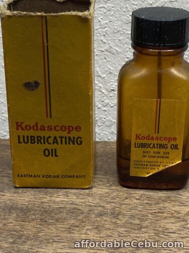 1st picture of Vintage Eastman Kodak Kodascope Lubricating Oil Original Box & Bottle 1/4 full For Sale in Cebu, Philippines