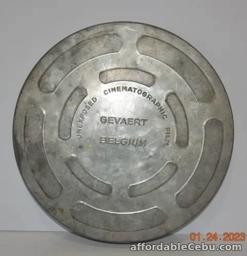 1st picture of Vintage Gevaert Belgium Metal Film Reel Cannister/Tin 33.5inch around For Sale in Cebu, Philippines