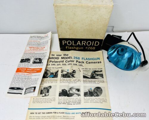 1st picture of Vintage Polaroid 268  Flashgun Flash Gun  for Color Pack Cameras w Box For Sale in Cebu, Philippines