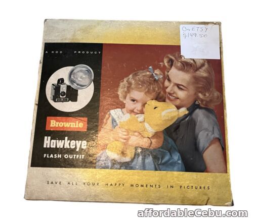 1st picture of Vintage 1950s Brownie Hawkeye Camera Flash Outfit #177M With Original Box For Sale in Cebu, Philippines