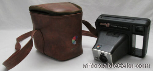 1st picture of Vintage Kodak Instant Camera Handle 2 Made in USA Brown Leather Case Strap Zip For Sale in Cebu, Philippines