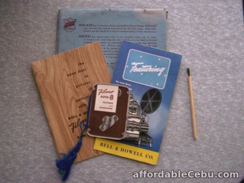 1st picture of VINTAGE BELL & HOWELL FILMO AUTO 8 MM CAMERA  MANUAL BROCHURE TAG BRUSH For Sale in Cebu, Philippines