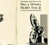 Bell Howell Filmo Type JJ Motion Picture Projector Operation Manual vintage Z32