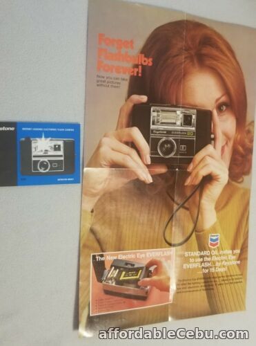 1st picture of Vintage Kodak Keystone Everflash Camera Brochure Advertising Poster 70's For Sale in Cebu, Philippines