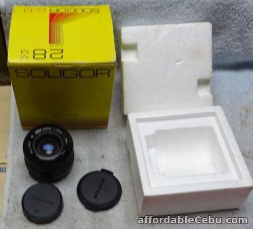 1st picture of ** Vintage - SOLIGOR - 28mm - nbr 09-1121 - 35mm LENS w ORIGINAL BOX - Japan For Sale in Cebu, Philippines